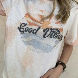 Good Vibes Bleached Tee